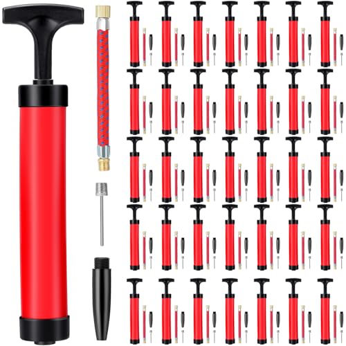 Zhehao Ball Pump Bulk Air Pump for Sports Balls Soccer Ball Pumps with Needle Extension Hose Christmas Portable Hand Pump Inflation Kit for Football Basketball Christmas OCC Shoeboxes