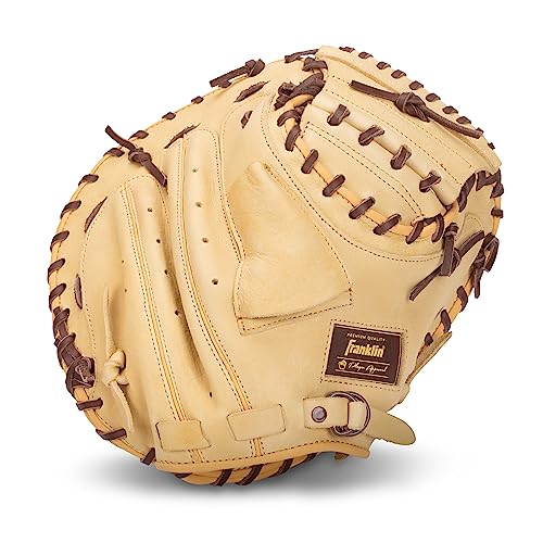 Franklin Sports CTZ5000 Baseball Gloves - Adult + Youth Fielding Gloves + Catcher's Mitts - Multiple Styles + Colors - color: Camel/Brown, size: 33.5" - Catcher's Mitt