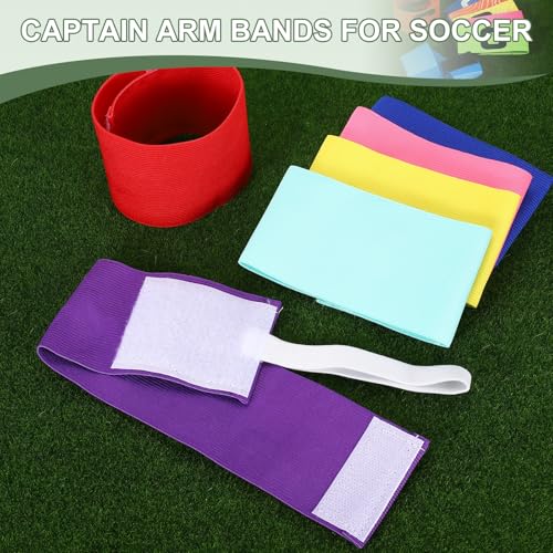 Captain Arm Bands for Soccer, Soccer Captain Armband, Elastic Protective Arm Badge Adjustable Player Bands