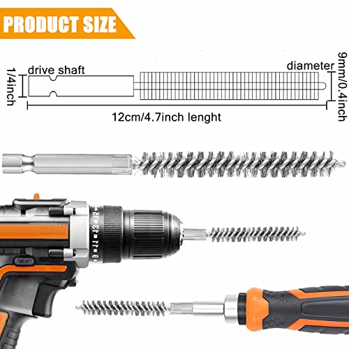 Golf Clubs Head Hosel Brush Golf Shaft Ferrules Brush Stainless Steel Bore Brush Wire Brush Cleaning Tool Electric Drill Wire Brush for Wood and Iron (2)