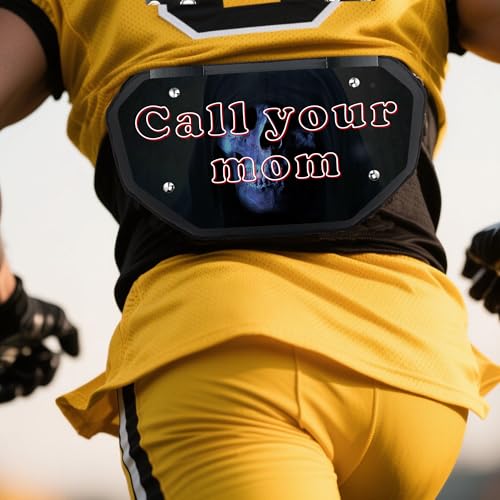 Runxrocy Football Back Plate Rear Back Protector Football Low Back Pad for Adult & Youth Players - size: Youth (Age Under 12), style: Call Your Mom