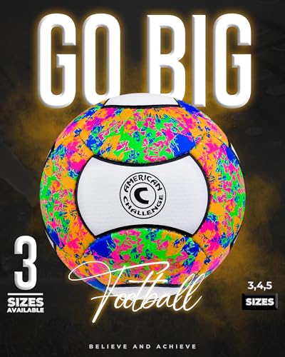 Carnaval 18 Panel Soccer Ball – Professional Training Soccer Ball for Grass Fields – Durable TPU Machine Stitched Soccer Balls – Sizes 3, 4 & 5 – Outdoor Practice & Match Play