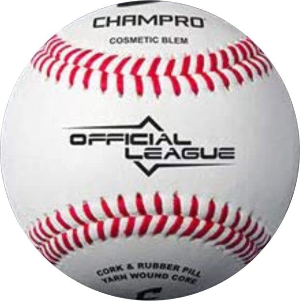 Champro CBB-200D Full Grain Leather Cover Baseballs with Cosmetic Blem in a Black Champro Bucket – 30 Balls and one Rods Can Sleeve Included