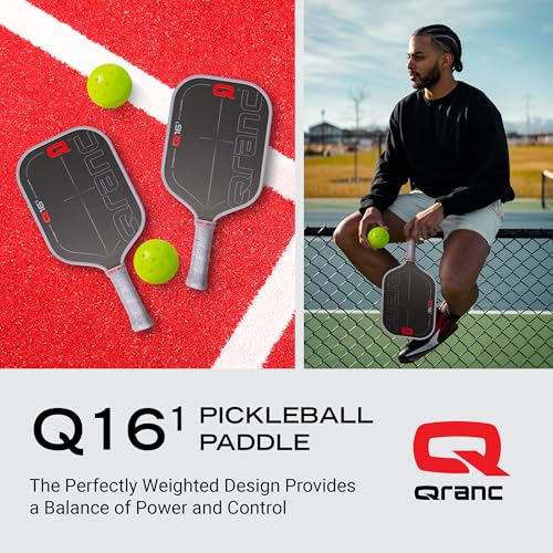 Qranc T700 Pickleball Paddle, Carbon Fiber and Glass Fiber, with PP Honeycomb Core, USA Pickleball (USAPA) Approved - style: Q16 / SIZE: 16mm