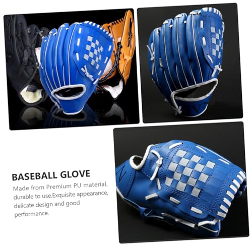 1Pc Lightweight PU Baseball Glove Softball Pitcher Infielder Glove for Breathable Shockproof Sweat Design for Beginners and Youth Training