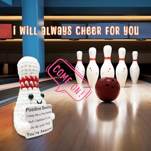 Mini Funny Crochet Bowling Ball Gift for Bowling Lovers, Birthday Gift for Men and Women Who Love Bowlings, Emotional Support Crochet - color: Bowling