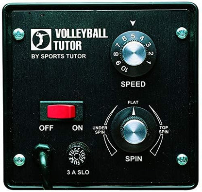 Volleyball Tutor - Silver Model Volleyball Machine. Topspin/Underspin. 60 MPH. High Release Point. Made in USA.