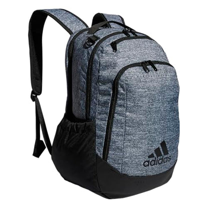 adidas Defender Sports Backpack with Shoe Compartment, Soccer Bag - color: Jersey Onix Grey/Black