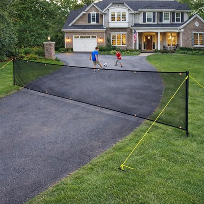 Driveway Safety Net for Kids & Pets, 20FT Driveway Ball Stopper Net with Reflective Strips, Outdoor Yard Home Driveway Barrier Net - size: 36 Ft Wide 40 Inch Tall
