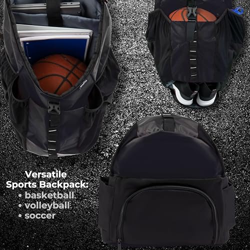 Athletico Basketball Bag - Large Basketball Backpack for Men & Women - Volleyball & Soccer - color: Black