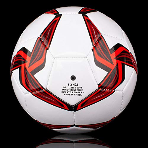 Senston Soccer Ball Size 3 & Size 4 & Size 5 for Kids and Adult Official Match Training Soccer Ball with Pump - color: red, size: size 4