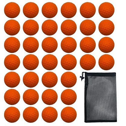 Dsmile 36 Pack Foam Golf Practice Balls Light Soft Elastic Training Multifunction Sport Balls - color: Orange*36