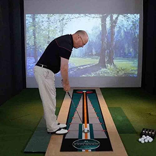 Explanar Golf Putting Mat - 4 Meter (13 Feet) - Indoor Golf Putting Trainer Helping Golfers Improve Putting Visualization, Accuracy and Alignment