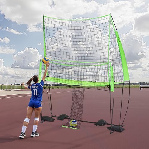 VEVORAdjustable Height Badminton Net Set for Backyard Beach Lawn, Outdoor Portable Volleyball Net with Carrying Bag, 4 Square Quick Assemble Game Set for Kids and Adults