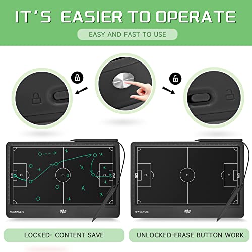 Electronic Football Coach Board - LCD Soccer Tactical Coaching Board with Stylus Pen for Football Coach Marker Training Writing Tablet