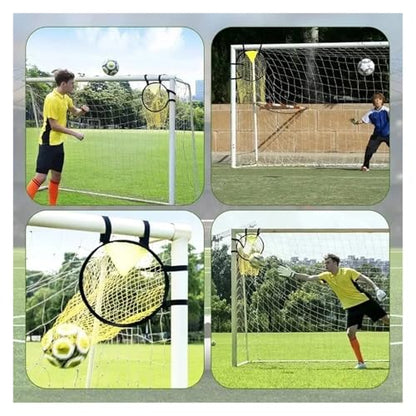 2Pcs Football Target Net Foldable Training Free-kick Shooting Practice Goal Positioning