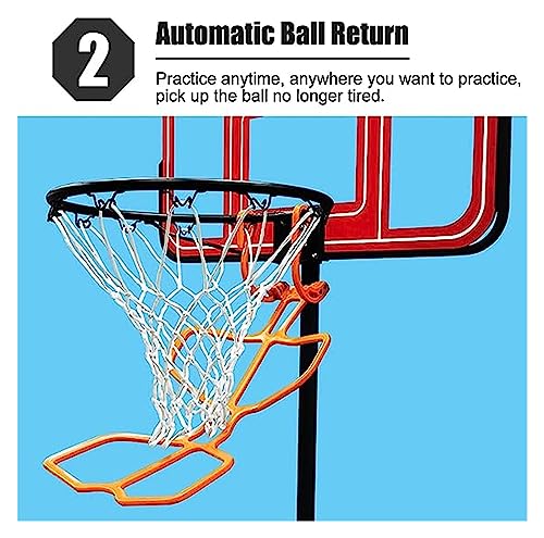 Basketball Hoop Returner Shot Return Apparatus Orange Aid for Adult Kids School Attachment Shooting Trainer