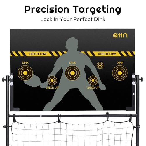 [Upgraded] A11N Pickleball Practice Rebounder, Adjustable Angle Dual-Sided Pickleball Dink Pad - Dink Board for Forehands Backhands Training