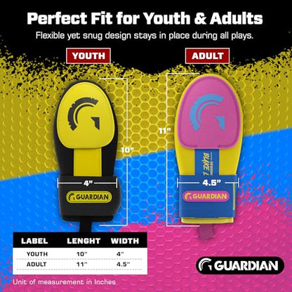 Guardian Baseball Sliding Mitt - Youth and Adult Sizes - Sliding Glove for Baseball - Elastic Compression Strap