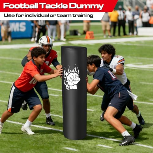 Football Tackle Dummy - 2 Pcs Athletic Agility Dummy with Heavy-Duty EPE Foam, Portable Handles, Semi-Circular Design, Footwork Drills Sports Training for Youth & Adults