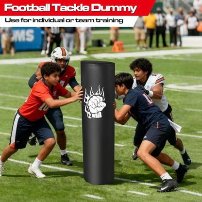 Football Tackle Dummy - 2 Pcs Athletic Agility Dummy with Heavy-Duty EPE Foam, Portable Handles, Semi-Circular Design, Footwork Drills Sports Training for Youth & Adults
