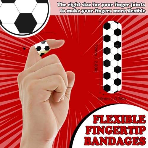 60Pcs Soccer Bandages, Waterproof & Breathable PE Sports Adhesive Bandage for Minor Wound Care, Soccer Team Hypoallergenic First Aid Supplies for Kids Boys Girls & Soccer Mom, Latex Free