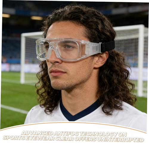 Sports Protective Goggles for Basketball and Soccer, Anti-fog Lenses, Adjustable Sports Eyewear for Football Training and Dribbling
