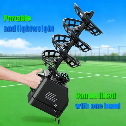 Portable Pickleball Machine - Remote Control, Adjustable Angle, 33 Balls, 5200mAh Battery, Distance Control, Beginner-Friendly Training Aid, Perfect for Skill Development