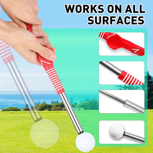 Retractable Golf Swing Trainer-Portable Indoor/Outdoor Swing Plane Aid for Muscle Memory,Tempo & Anti-Slice Training,Adjustable Golf Practice Tool for All Skill Levels.