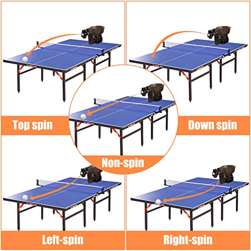 WISIMMALL Table Tennis Robot, 36 Different Spin Balls Ping Pong Robot Automatic Table Tennis Machine Automatic Ball Launcher with 50 Ping Pong Balls for Ping-Pong Practicing Training