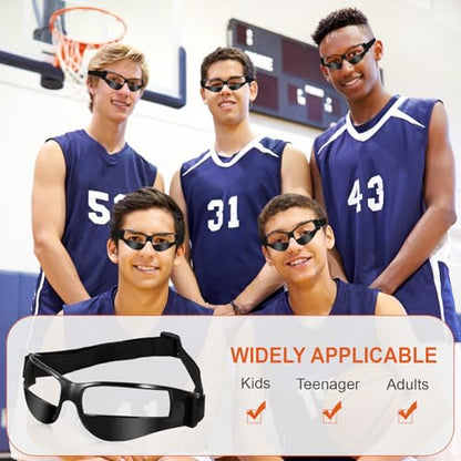 Improving Basketball Skills, Say Goodbye to Bowing - Professional Dribbling Goggles Basketball Sports Training Glasses, BLACK