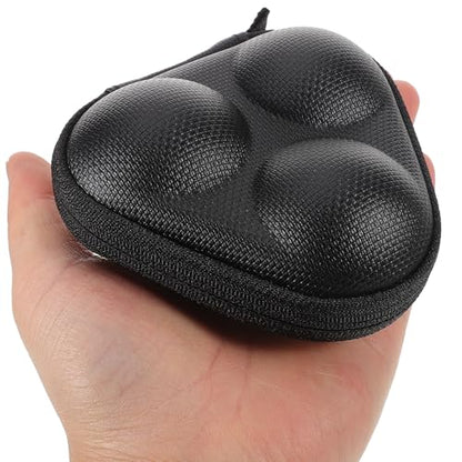 TEHAUX Portable Table Tennis Ball Storage Bag Mini Triangular Ping Pong Ball Organizer Black Outdoor Table Tennis Case