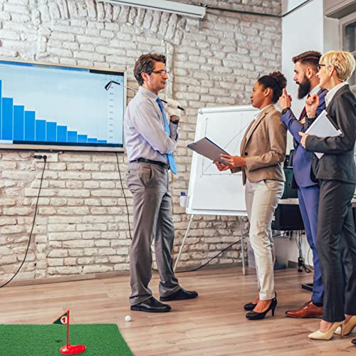 Golf Training Grass Mat - Indoor Golf Putting Mat Artificial Grass - Training Tool for Office - Mini Balls for Indoor Outdoor (30 * 30CM)