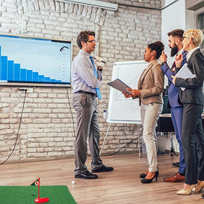 Golf Training Grass Mat - Indoor Golf Putting Mat Artificial Grass - Training Tool for Office - Mini Balls for Indoor Outdoor (30 * 30CM)