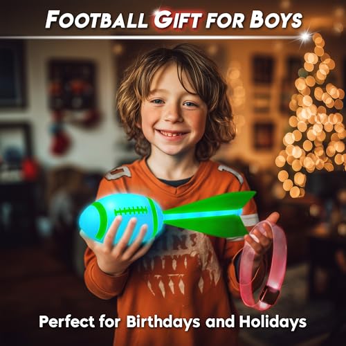 GloFlag Football – Light Up Game Set for Kids | Ages 8-12+, 4-16 players | LED Flags, Belts, Glow in the dark ball, bright field markers | Toys & Gifts for Boys 8–12+ | Play Day or Night | By Starlux
