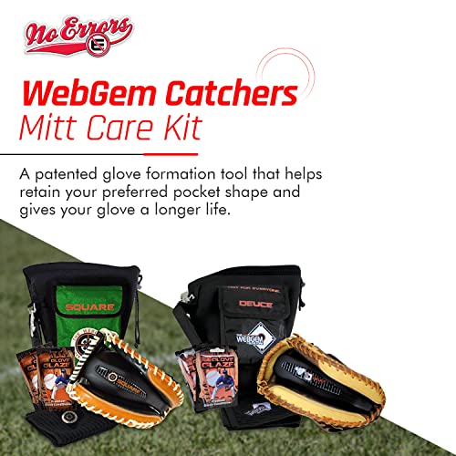 No Errors WebGem Fielder’s Glove Care System – Formation & Break-in Tool for Baseball Mitts, Holds Shape, Essential Gear, Gift for Players - style: Square