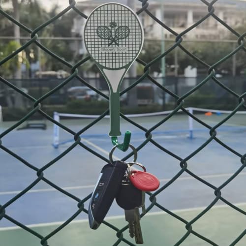 Hang-Tough Fence Hooks for Pickleball,Baseball, Softball, Tennis & Camping Green Colour Pack of 2