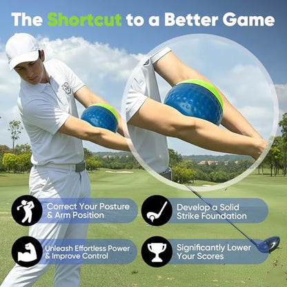 Golf Training Aid Ball for Impact Precision & Consistent Swings, Golf Swing Trainer, Simple and Effective Golf Training Tool, Fix Chicken Wing, Improve Tempo, Backswing & Ball Striking - size: Medium