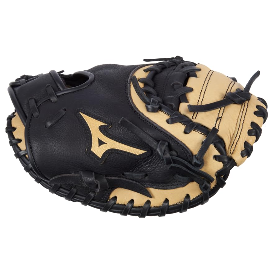 Mizuno Franchise Baseball Training Catcher's Mitt 30" | Baseball FIELDERS MITT | RH Black-TAN
