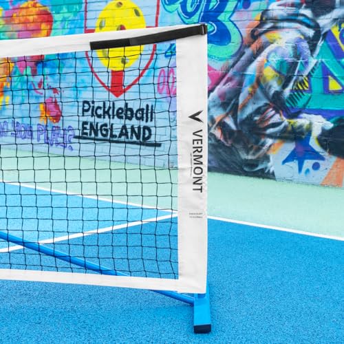 Vermont Procourt Combi Net | Net for Tennis, Badminton, Pickleball & Soccer-Tennis | Portable Badminton Set | Mini Tennis & Badminton Sets for Backyards - color: 10ft Wide (Half Court Pickleball Only)