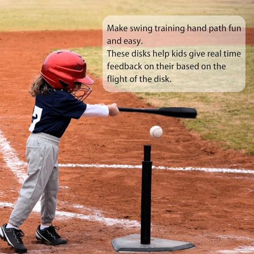 Swing Disk Baseball&Softball Training Aid, Perfect for Practice, Analyzes Hitting Techniques with Instant Feedback, Improve Your Swing and Stay in The Zone - color: Black (2 Pack)