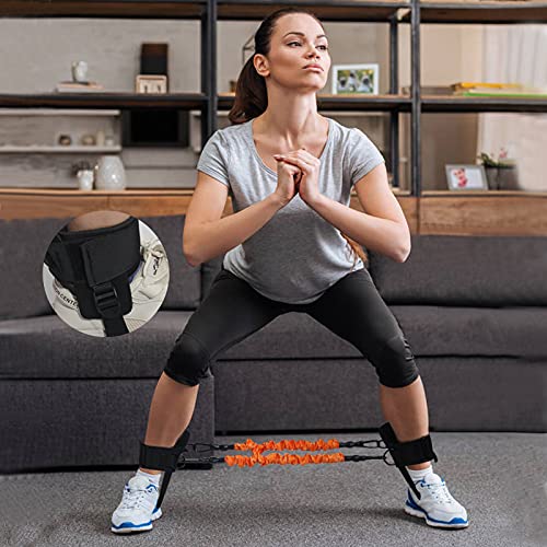 TOCO FREIDO Speed&Agility Training Set – 20ft Agility Ladder Set with 12 Rungs, 4 Adjustable Training Hurdle, 12 Disc Cones, 2 Resistance Bands, 1 Running Parachute and Footwork Drills Equipment - color: Upgraded Version - Orange