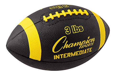 Champion Sports Weighted Football - color: Blue/Yellow, size: 3-Pound