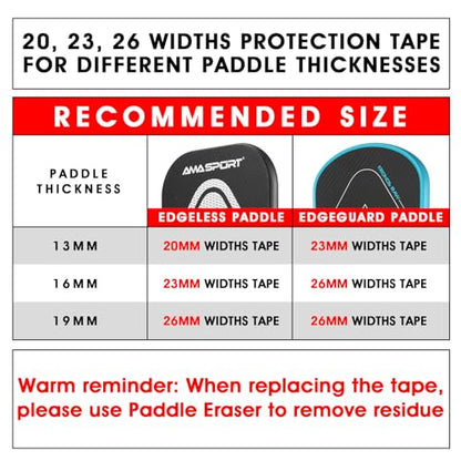 PICKLETECH Pickleball Paddle Protection Tape - 3K PU Interwoven Texture - Paddle Head Edge Guard - Racket Edge Protection Tape -Fit Perfectly Curved Edge -No Wrinkling - color: 3K White, size: Width 26mm