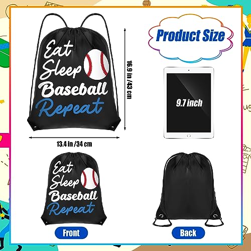 Windyun 16 Pcs Ball Drawstring Backpack Bulk Lightweight Draw String Bags Cinch Bags Drawstring Cinch Sack Tote(Baseball) - style: Baseball