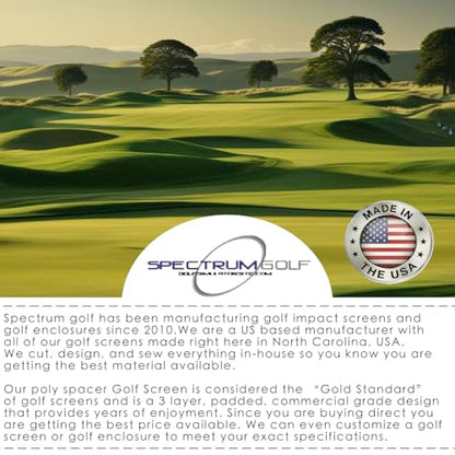 SPECTRUM GOLF SIMULATORS- Golf Impact Screen Poly Spacer for Golf Simulator-RAW Material-US Made-Fits Most Golf Cages. New Lower Prices. Compare to temu, khampa or go Sport