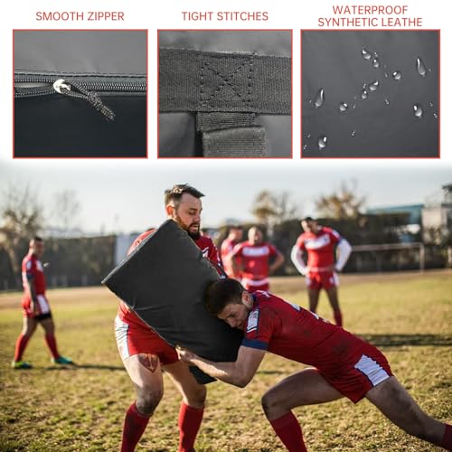 Martial Kick Shield Blocking Pads Football Basketball: high-Density Sponge pad Curved Grip & Forearm Strap — Impact Dispersion Home Gym Practice & Team Sessions Adults Youth