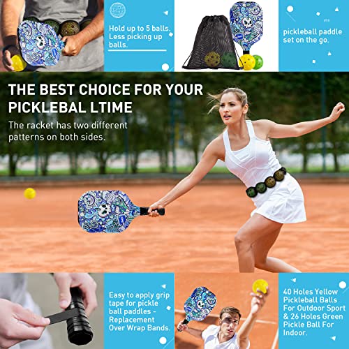 Pickleball Paddles Set of 4 for Beginners Men Women Adults - color: ‎Ornate Skull Pattern