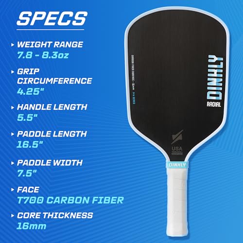 Pickleball Paddles Set of 2/4- USAPA Approved Graphite/Fiberglass Pickleball Racket, 2 Pickleball Rackets, 4 Balls and 1 Portable Carry Bag, Aesthetic Pickle Ball Set for Men Women Beginners - color: 16mm Matte Black | Matte Black | Carbon Fiber