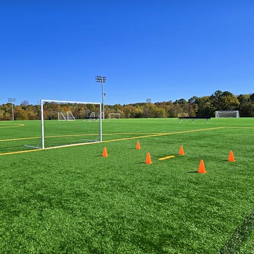 8x5 Ft Soccer Rebounder Goal, Heavy Duty 3MM Steel Frame w/Two Nets, 5 Adjustable Angles for Passing, Shooting & Skills Practice